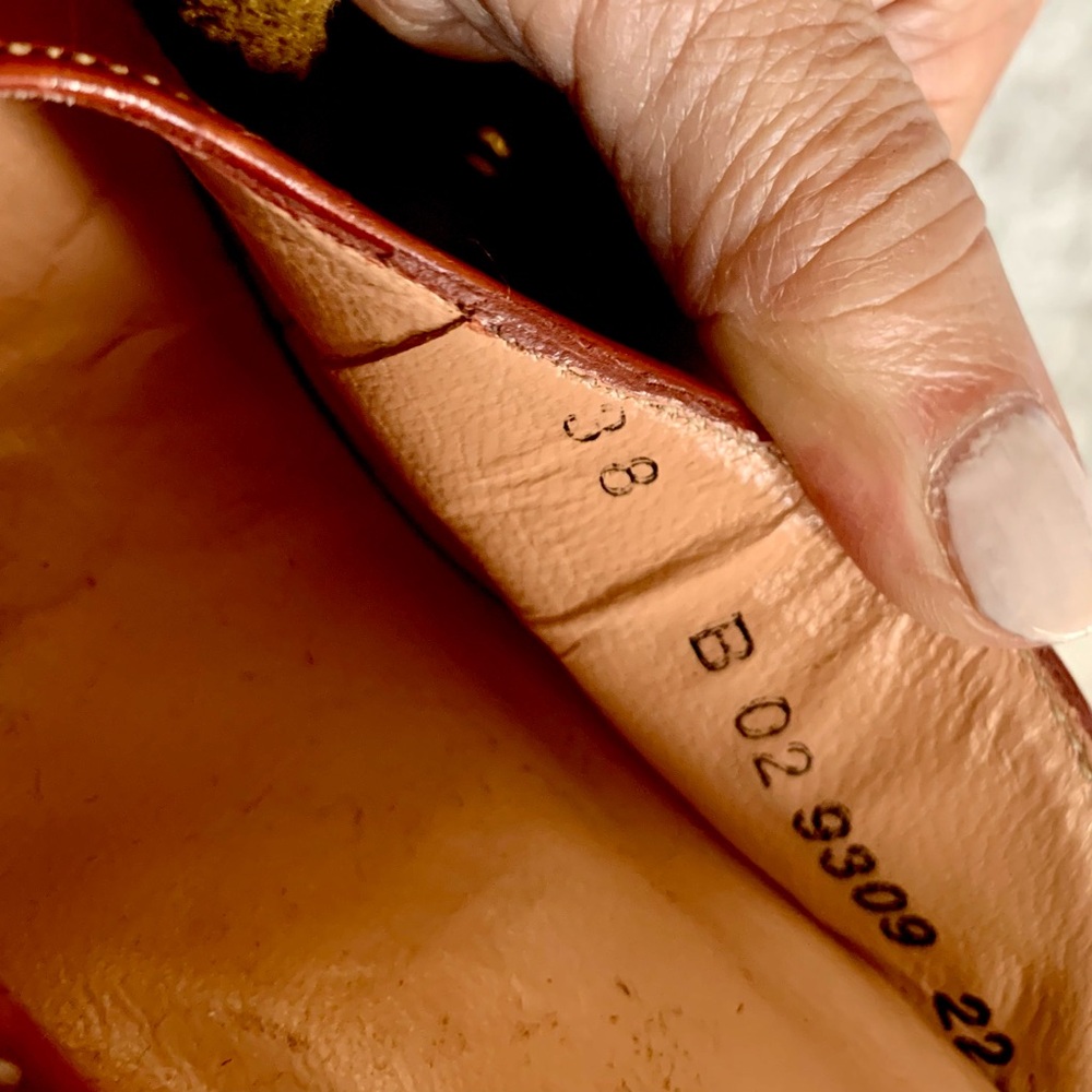 Robert Clergerie Burnt Orange Platform Heels - Picture 7 of 9